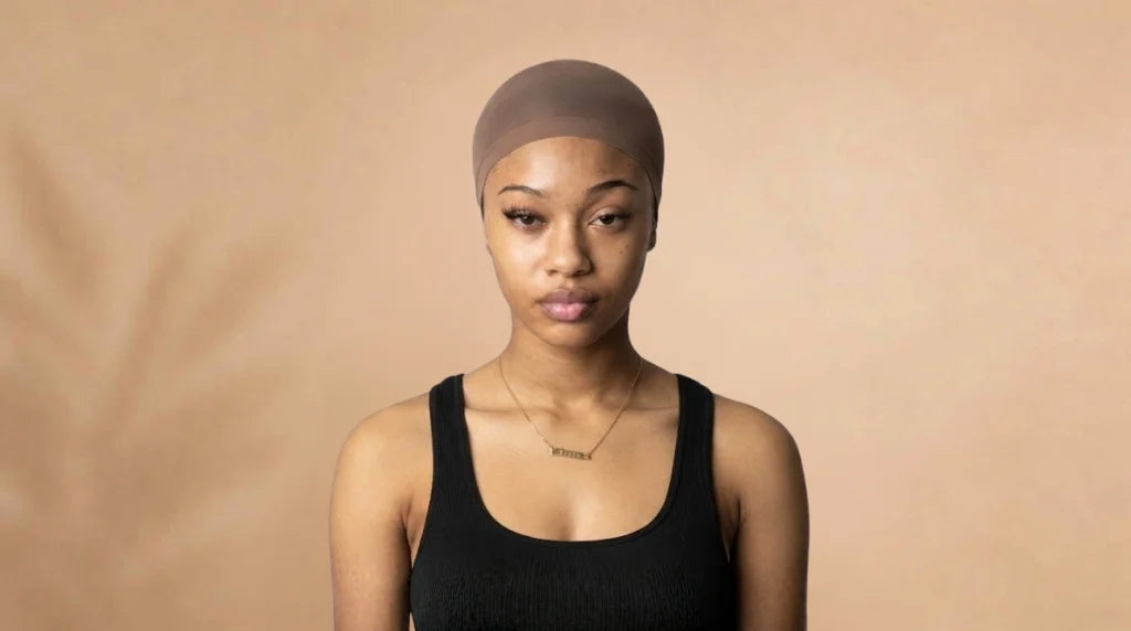Before wearing Kinky Curly 3-in-1 Half Human Hair Blend Ready to Wear Wig