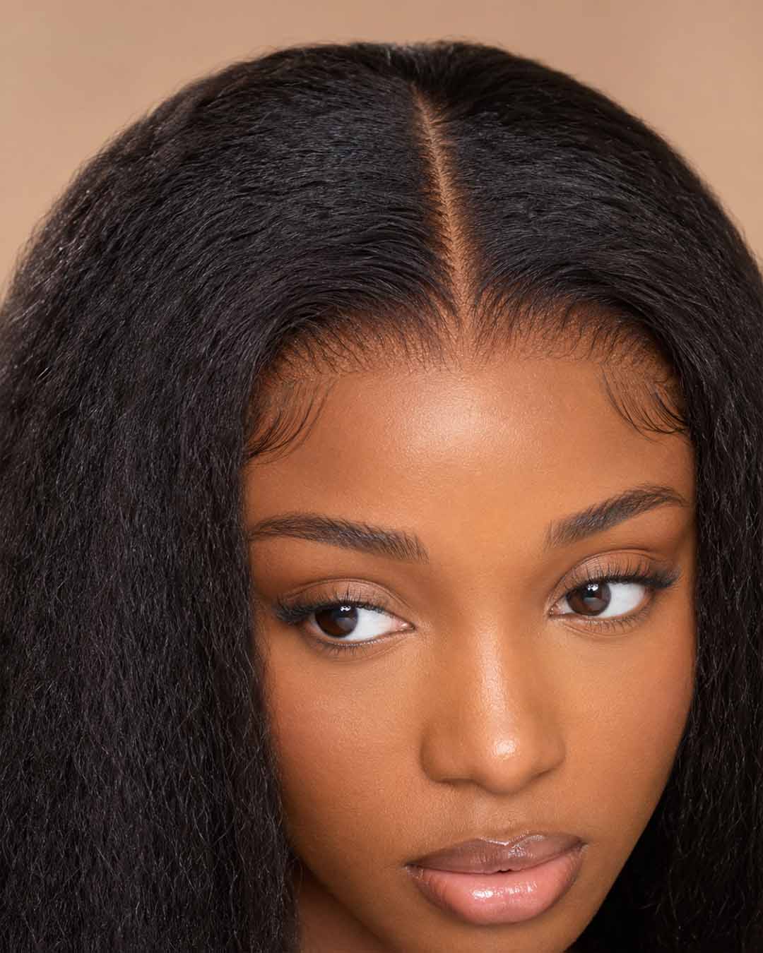 Kinky Straight 360 HD Lace Glueless Human Hair Wig
