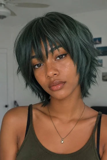 Maki Zenin Short Green Anime Cosplay Wig