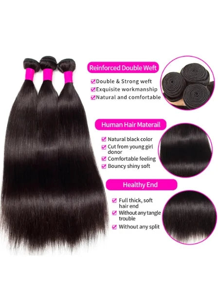 Silky Straight Brazilian Human Hair Bundle