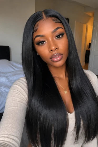Sleek Bone-Straight, Ultimate High-Fashion Glamour