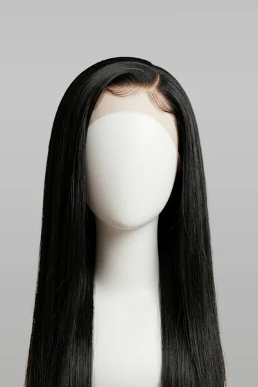 Straight HD Lace Human Hair Blend Wig 220% Density