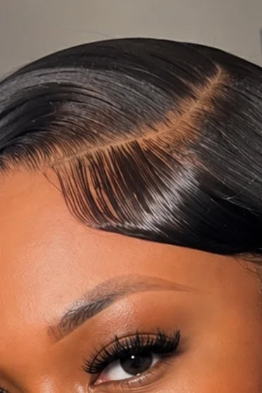 Straight HD Lace Human Hair Blend Wig 220% Density