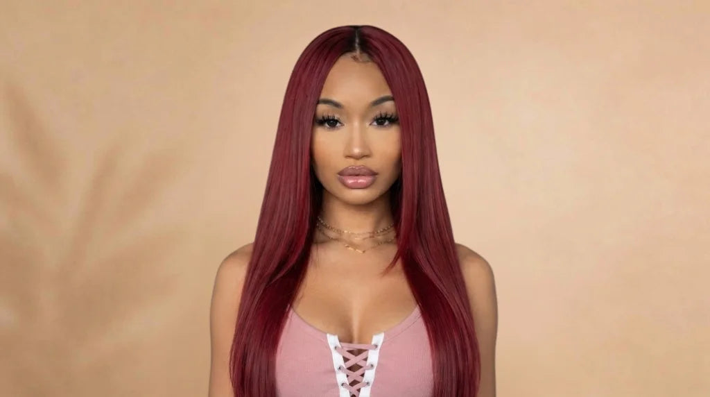After wearing Straight 99J Burgundy 13x6 HD Lace Wig 200% Density