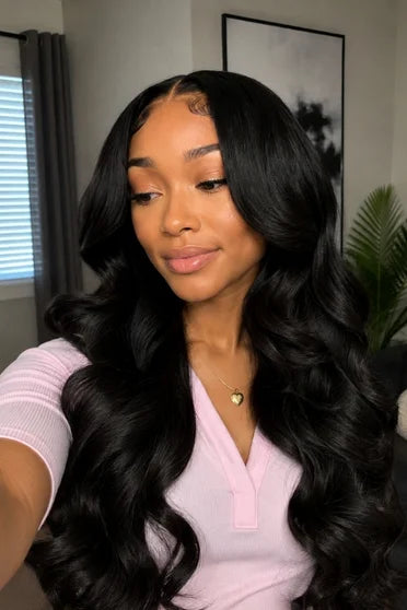 V-Part Body Wave 220 Density Hair Wig