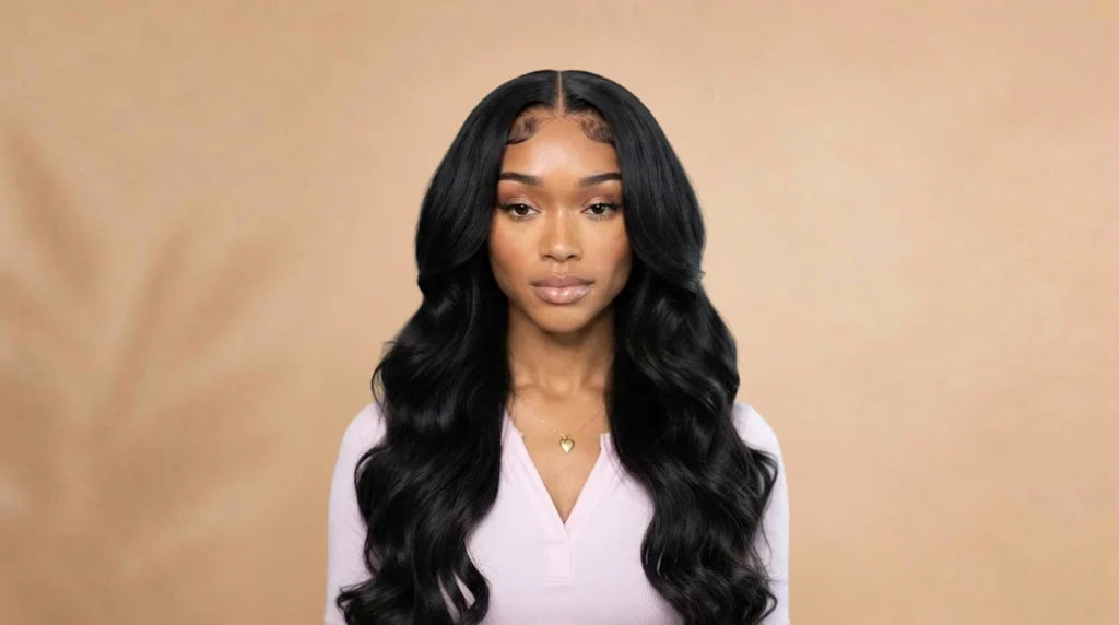 After wearing V-Part Body Wave 220 Density Hair Wig