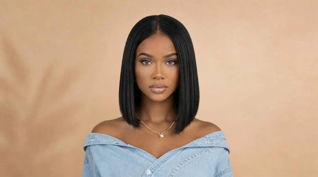 After wearing Wear & Go Straight Short Bob HD Lace Front Glueless Wig