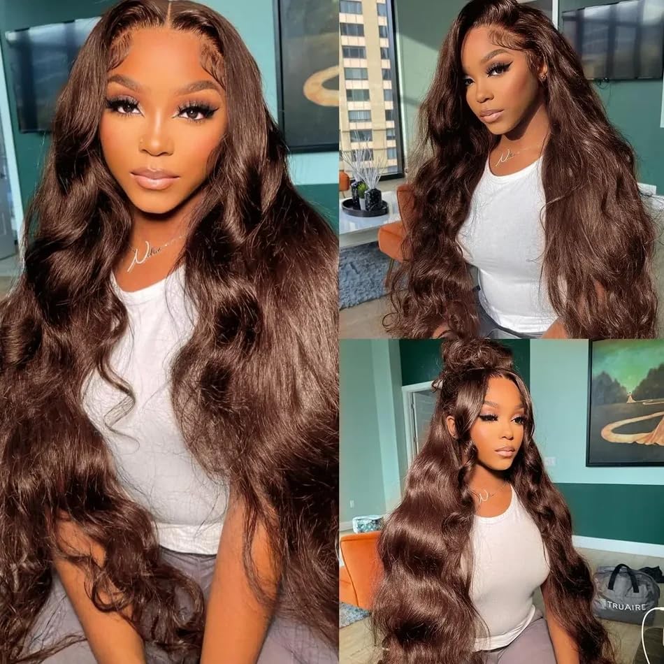 13x4 Chocolate Brown Body Wave Lace Front Wig