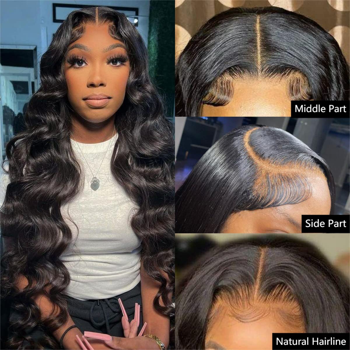 4x6 Natural 3D Body Wave Closure Wig