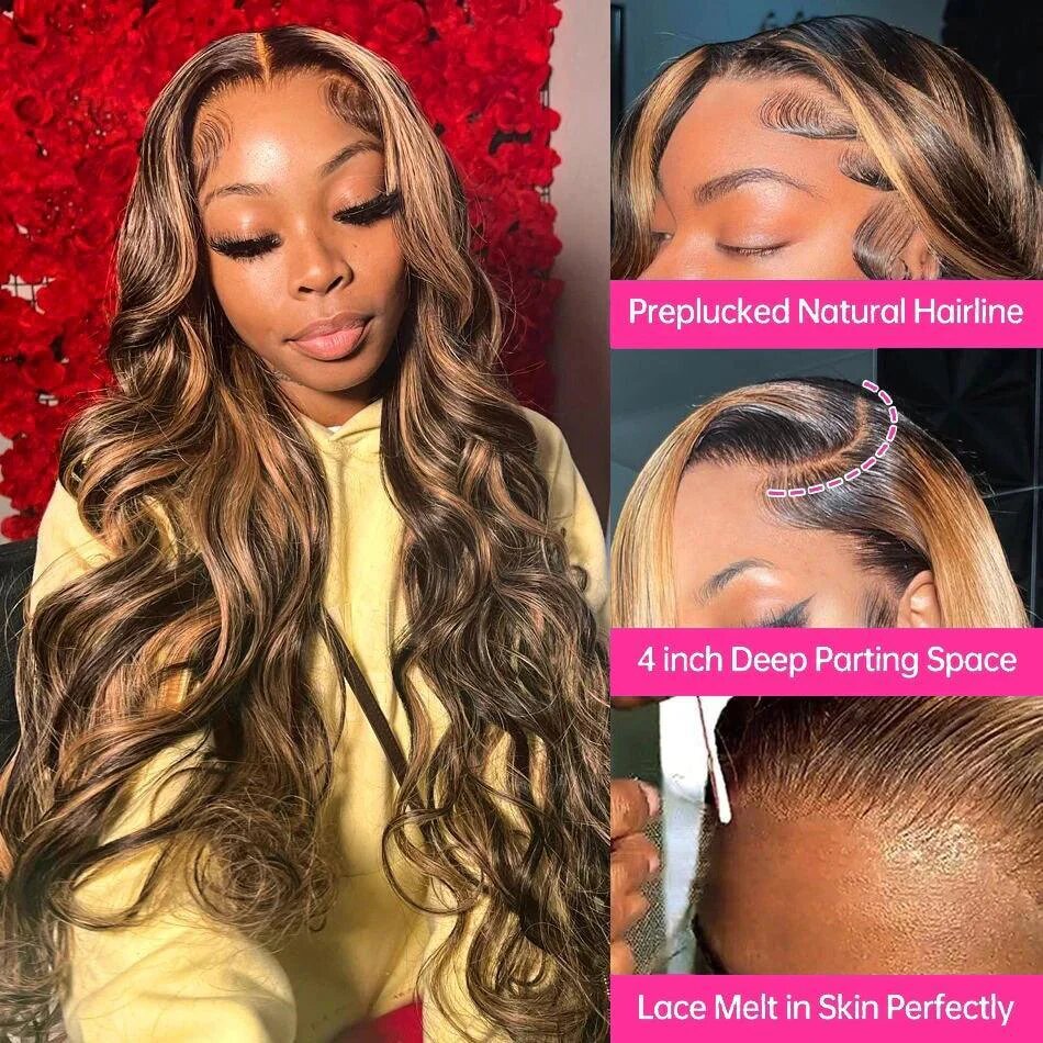 P4/27 Lace Front 13x4 Body Wave Wig
