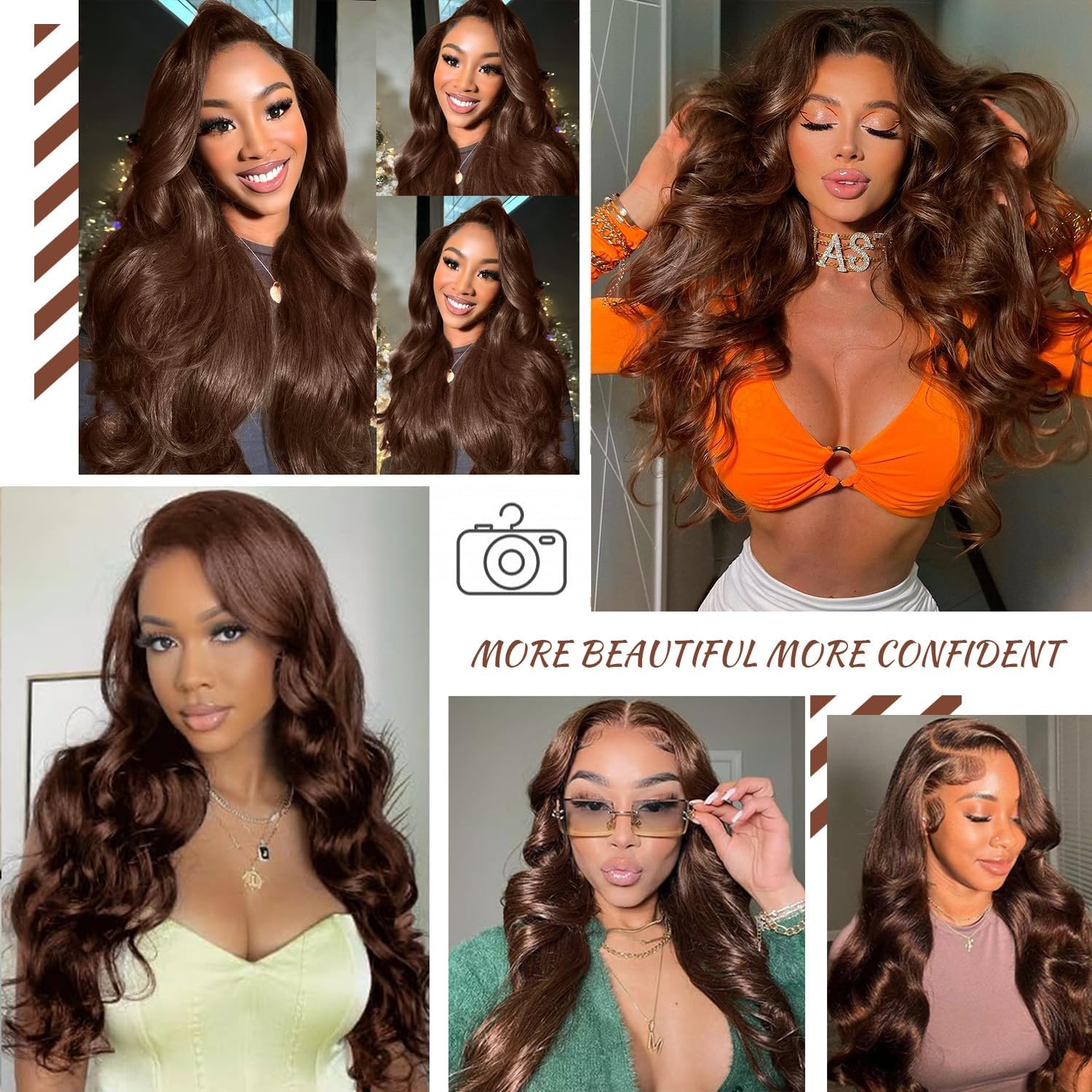 Brown 13x4 Body Wave Lace Front Wig