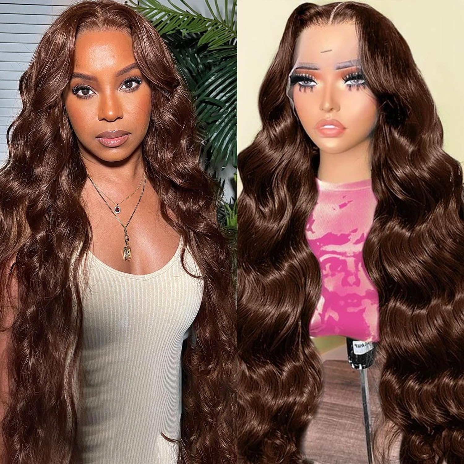 Brown 13x4 Body Wave Lace Front Wig
