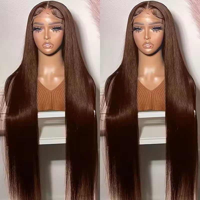 13x4 HD Lace Natural Brown Brazilian Virgin Wig