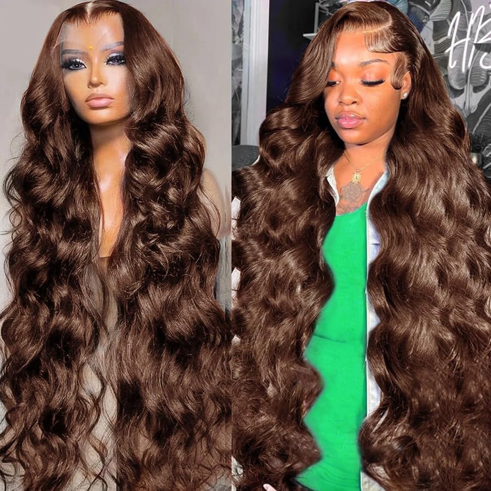 13x4 Chocolate Brown Body Wave Lace Front Wig