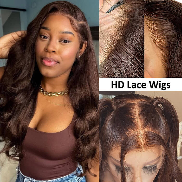Chocolate Brown 4x4 Body Wave Wig